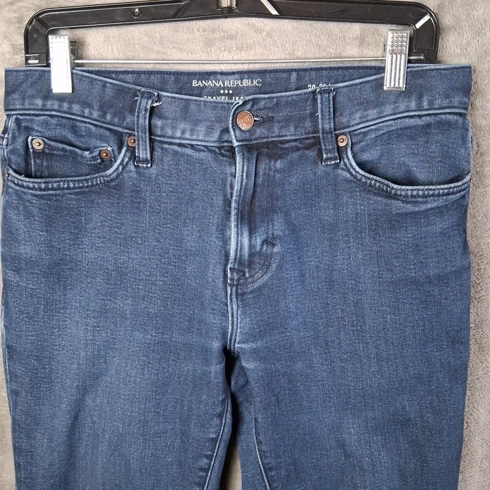 Banana Republic Travel Jeans Slim Fit Mens 30x32 Dark Blue Wash‎ Stretch Denim
